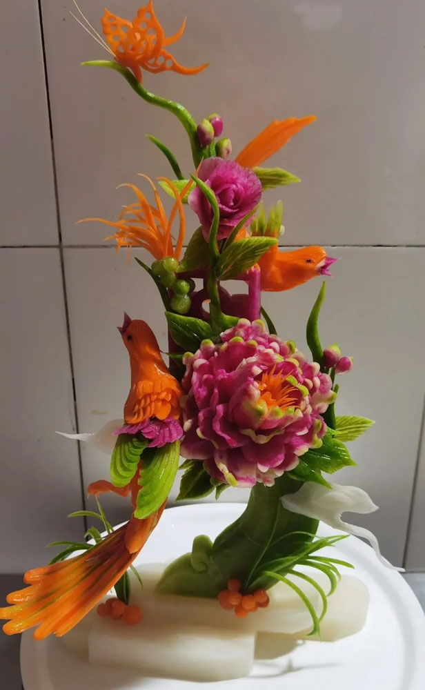 余磊同学雕刻作品园林小景